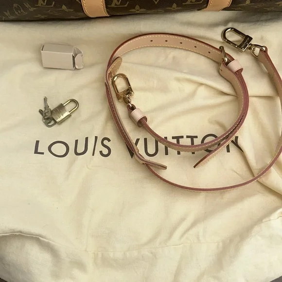 Louis Vuitton Monogram Canvas Duffel with Tan Accents - Picture 3 of 11